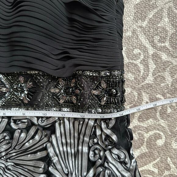 Sue Wong Vintage Y2K Nocturne Bead and Ribbon Embroidered Strapless Dress Size 6 - Picture 11 of 12